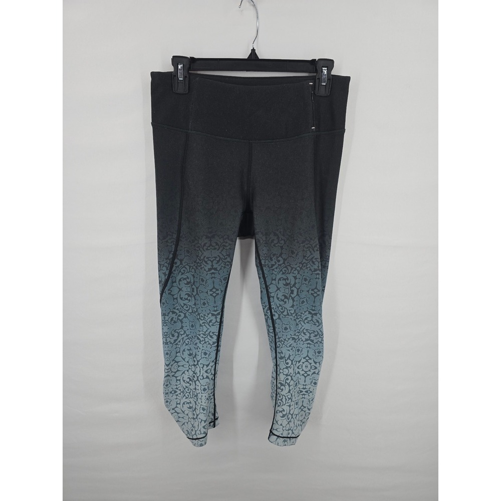 Calia‎ by Carrie Underwood Womens Black Ombre Damask Scroll Leggings Large 1565